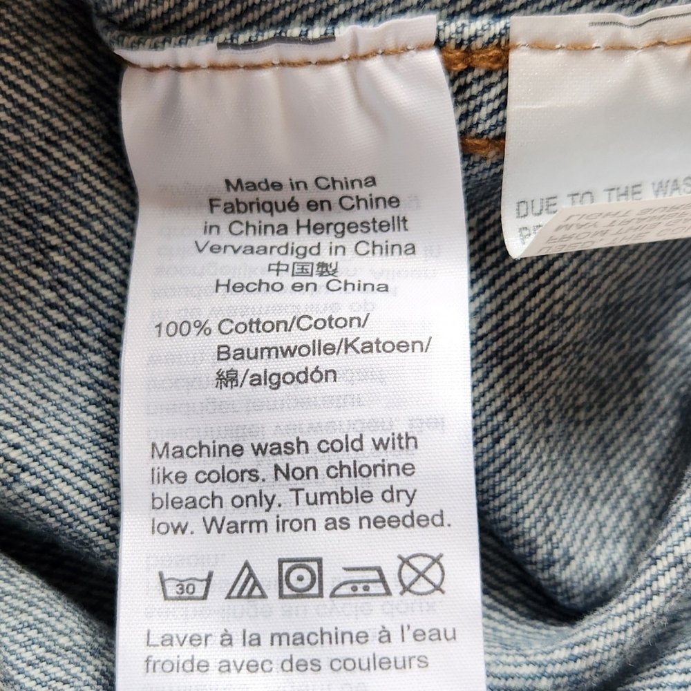 NWT Madewell "Classic Jean Jacket" in Rivoli Wash Blue Denim, Men's Size 2XL XXL - Picture 9 of 11